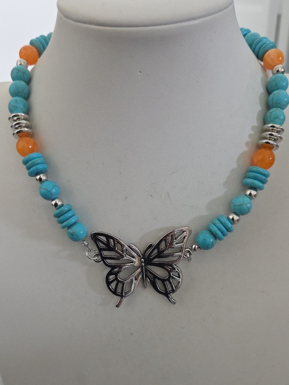 Paparazzi Try As I Flight Blue Necklace NWT
